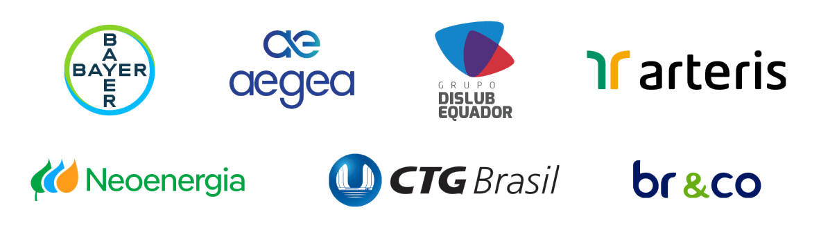 Clientes Horizon: Bayer, Aegea, Grupo Dislub Equador, Arteris, Neoenergia, CTG Brasil, br&co