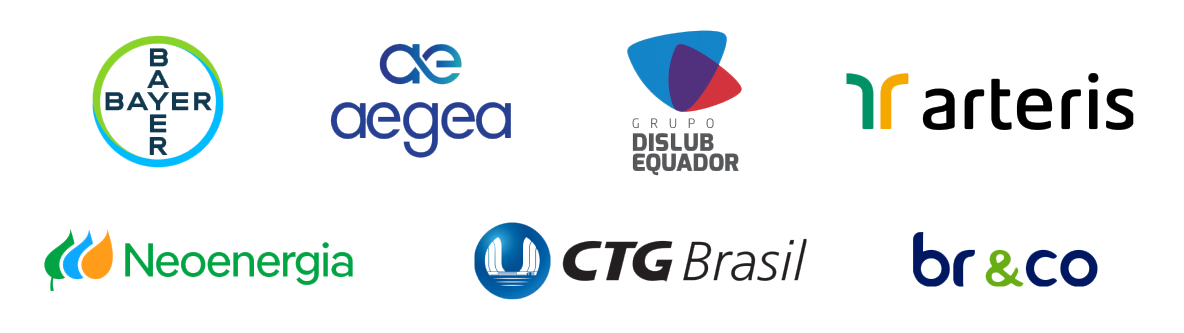 Clientes Horizon: Bayer, Aegea, Grupo Dislub Equador, Arteris, Neoenergia, CTG Brasil, br&co